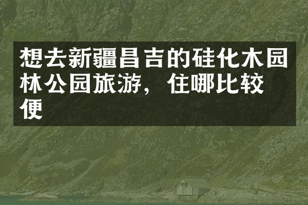 想去新疆昌吉的硅化木园林公园旅游，住哪比较方便