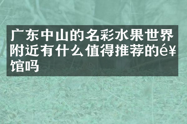 广东中山的名彩水果世界附近有什么值得推荐的饭馆吗