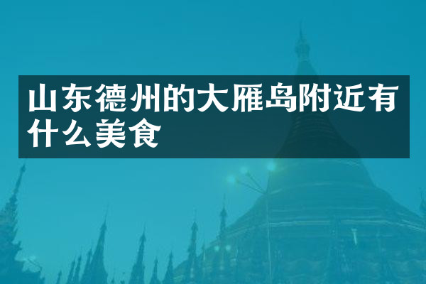山东德州的大雁岛附近有什么美食