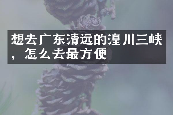 想去广东清远的湟川三峡，怎么去最方便