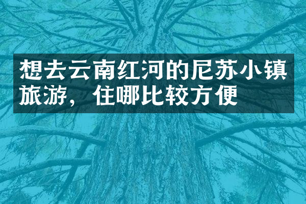 想去云南红河的尼苏小镇旅游，住哪比较方便