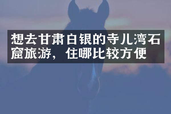 想去甘肃白银的寺儿湾石窟旅游，住哪比较方便