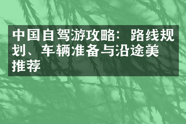 中国自驾游攻略：路线规划、车辆准备与沿途美景推荐
