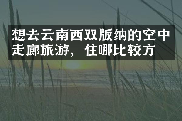 想去云南西双版纳的空中走廊旅游，住哪比较方便