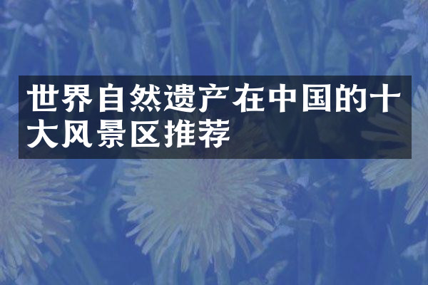 世界自然遗产在中国的十大风景区推荐