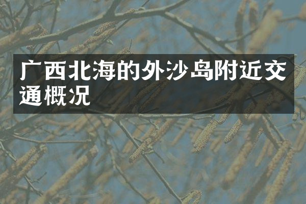 广西北海的外沙岛附近交通概况
