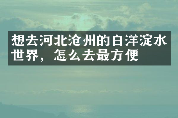 想去河北沧州的白洋淀水世界，怎么去最方便