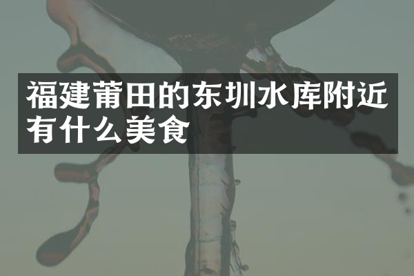 福建莆田的东圳水库附近有什么美食