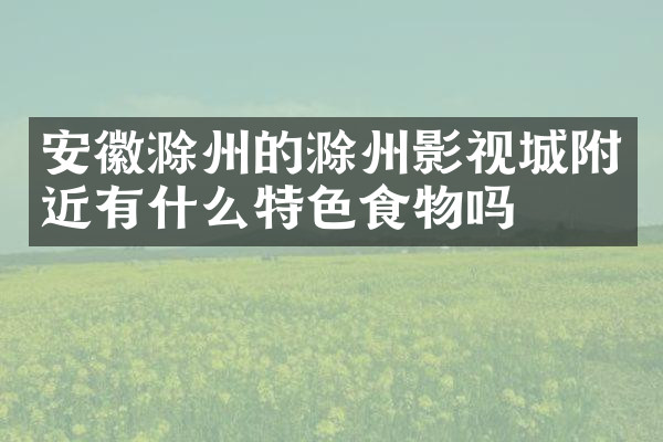安徽滁州的滁州影视城附近有什么特色食物吗