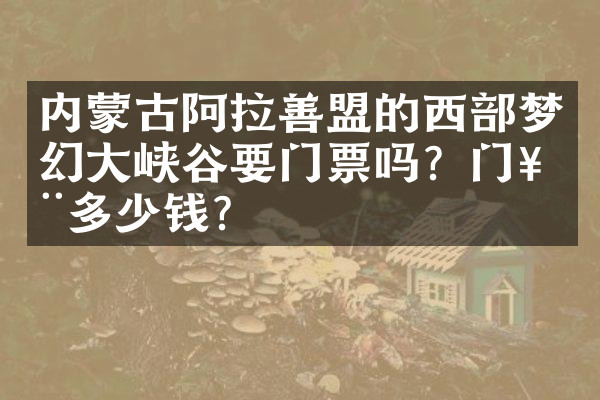 内蒙古阿拉善盟的西部梦幻大峡谷要门票吗？门票多少钱？