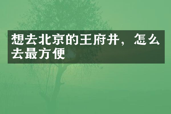 想去北京的王府井，怎么去最方便