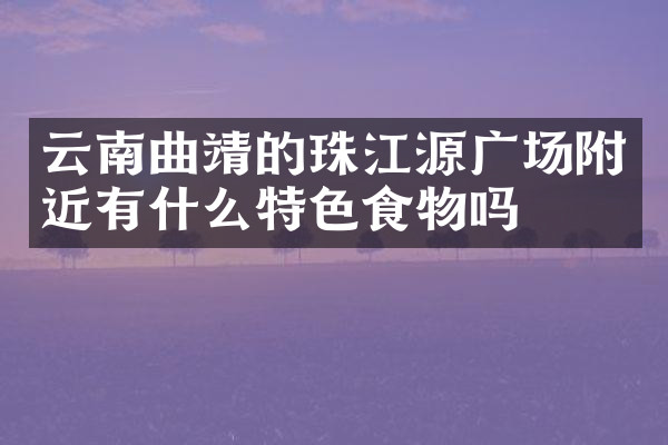 云南曲靖的珠江源广场附近有什么特色食物吗