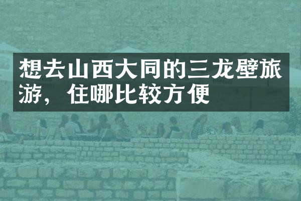 想去山西大同的三龙壁旅游，住哪比较方便