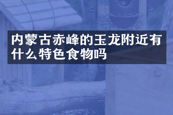 内蒙古赤峰的玉龙附近有什么特色食物吗