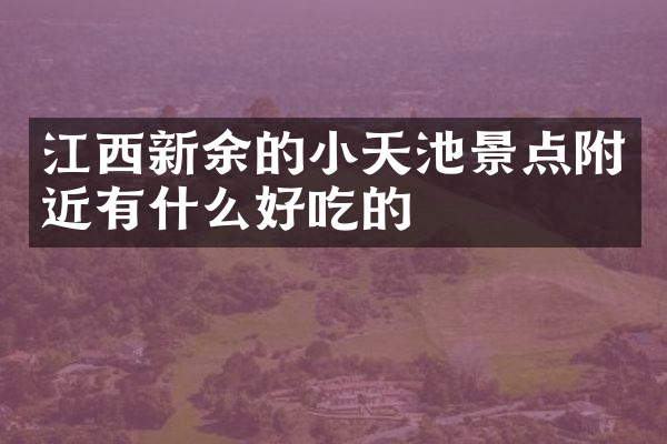 江西新余的小天池景点附近有什么好吃的