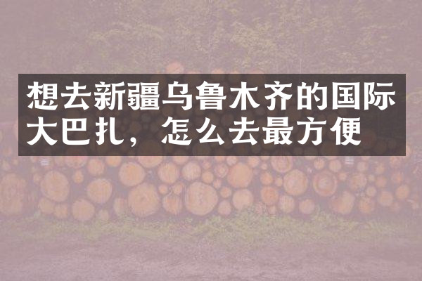 想去新疆乌鲁木齐的国际大巴扎，怎么去最方便