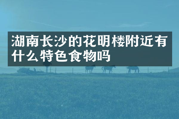 湖南长沙的花明楼附近有什么特色食物吗