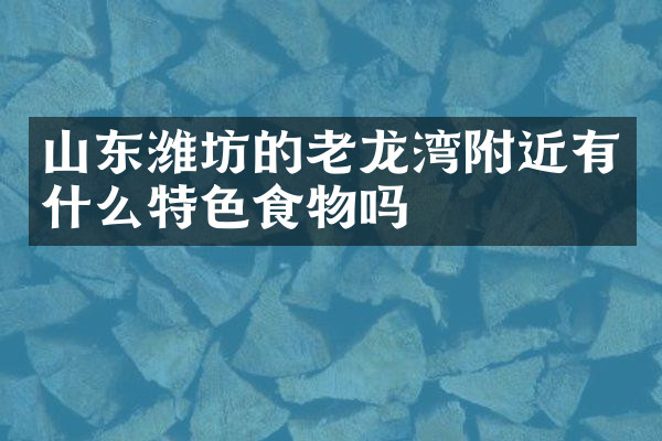 山东潍坊的老龙湾附近有什么特色食物吗