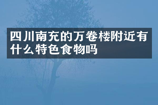 四川南充的万卷楼附近有什么特色食物吗