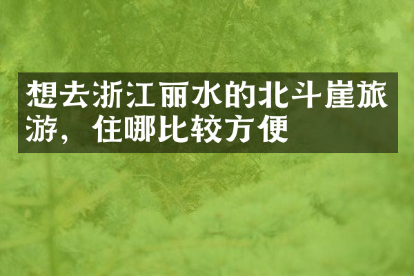 想去浙江丽水的北斗崖旅游，住哪比较方便