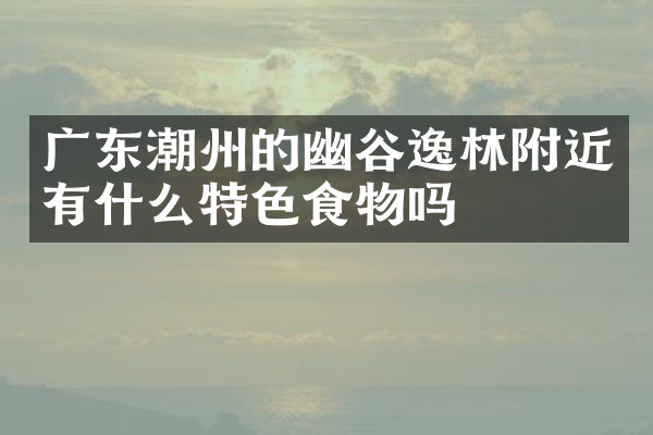 广东潮州的幽谷逸林附近有什么特色食物吗