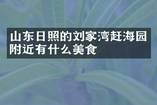 山东日照的刘家湾赶海园附近有什么美食