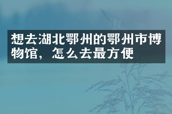 想去湖北鄂州的鄂州市博物馆，怎么去最方便