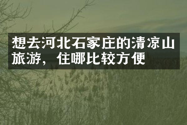 想去河北石家庄的清凉山旅游，住哪比较方便