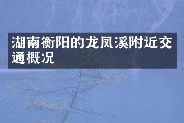 湖南衡阳的龙凤溪附近交通概况