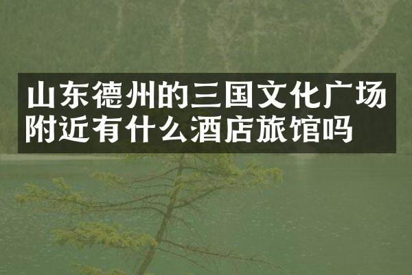 山东德州的三国文化广场附近有什么酒店旅馆吗