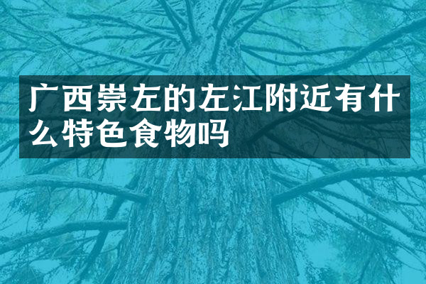 广西崇左的左江附近有什么特色食物吗