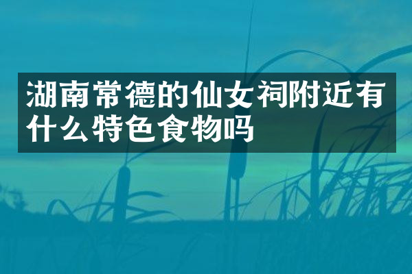 湖南常德的仙女祠附近有什么特色食物吗