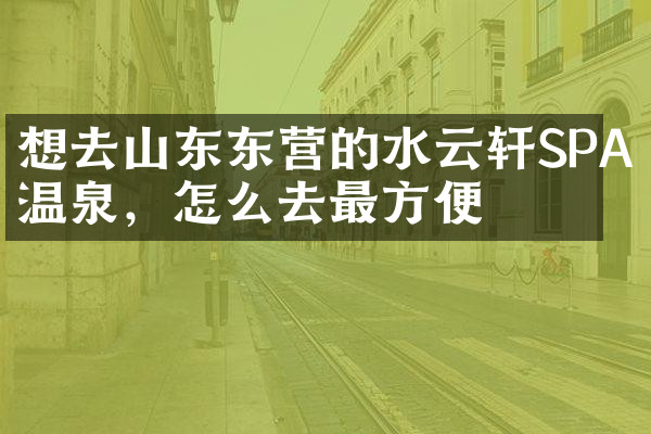 想去山东东营的水云轩SPA温泉，怎么去最方便