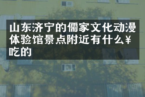 山东济宁的儒家文化动漫体验馆景点附近有什么好吃的
