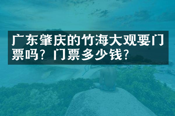 广东肇庆的竹海大观要门票吗？门票多少钱？