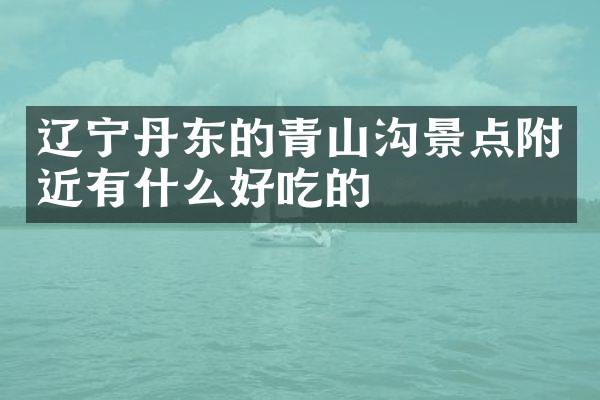 辽宁丹东的青山沟景点附近有什么好吃的