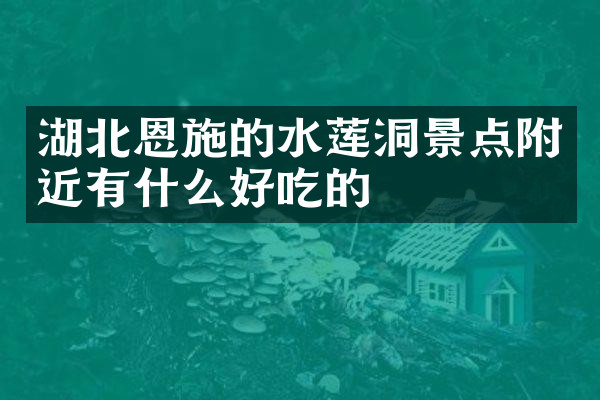 湖北恩施的水莲洞景点附近有什么好吃的