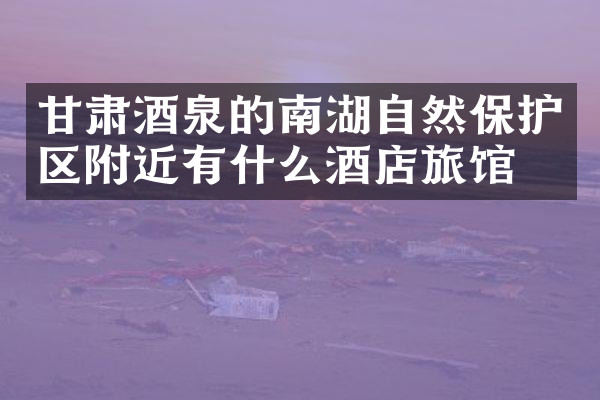 甘肃酒泉的南湖自然保护区附近有什么酒店旅馆吗