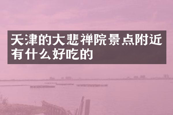 天津的大悲禅院景点附近有什么好吃的
