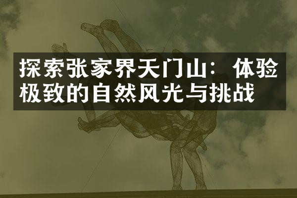 探索张家界天门山：体验极致的自然风光与挑战
