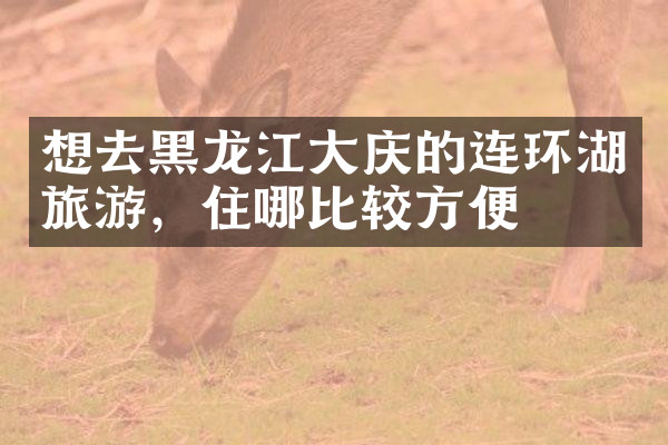 想去黑龙江大庆的连环湖旅游，住哪比较方便