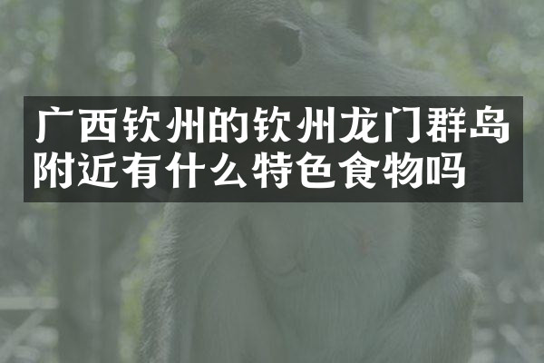 广西钦州的钦州龙门群岛附近有什么特色食物吗