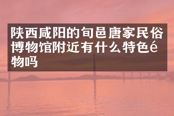 陕西咸阳的旬邑唐家民俗博物馆附近有什么特色食物吗