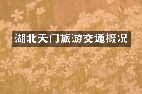 湖北天门旅游交通概况