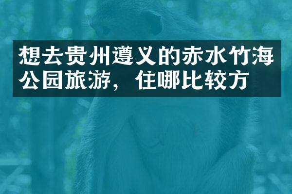 想去贵州遵义的赤水竹海公园旅游，住哪比较方便