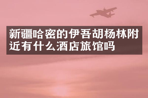 新疆哈密的伊吾胡杨林附近有什么酒店旅馆吗
