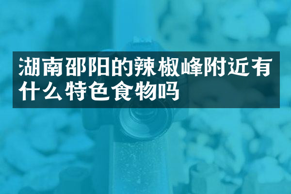 湖南邵阳的辣椒峰附近有什么特色食物吗