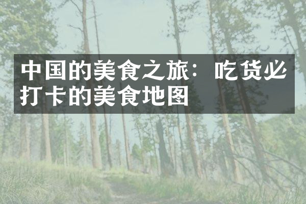 中国的美食之旅：吃货必打卡的美食地图