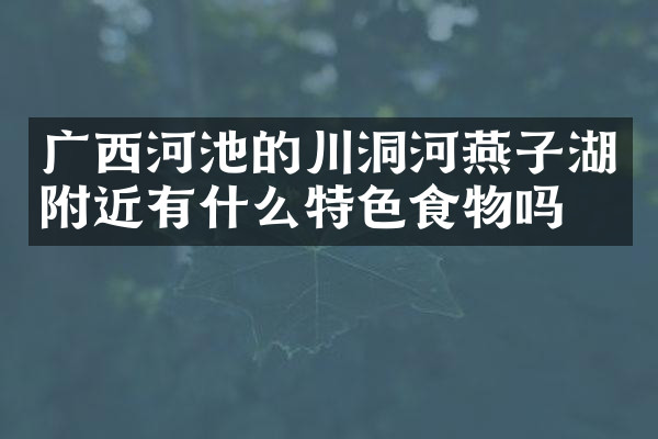 广西河池的川洞河燕子湖附近有什么特色食物吗