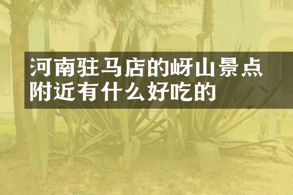 河南驻马店的嵖岈山景点附近有什么好吃的